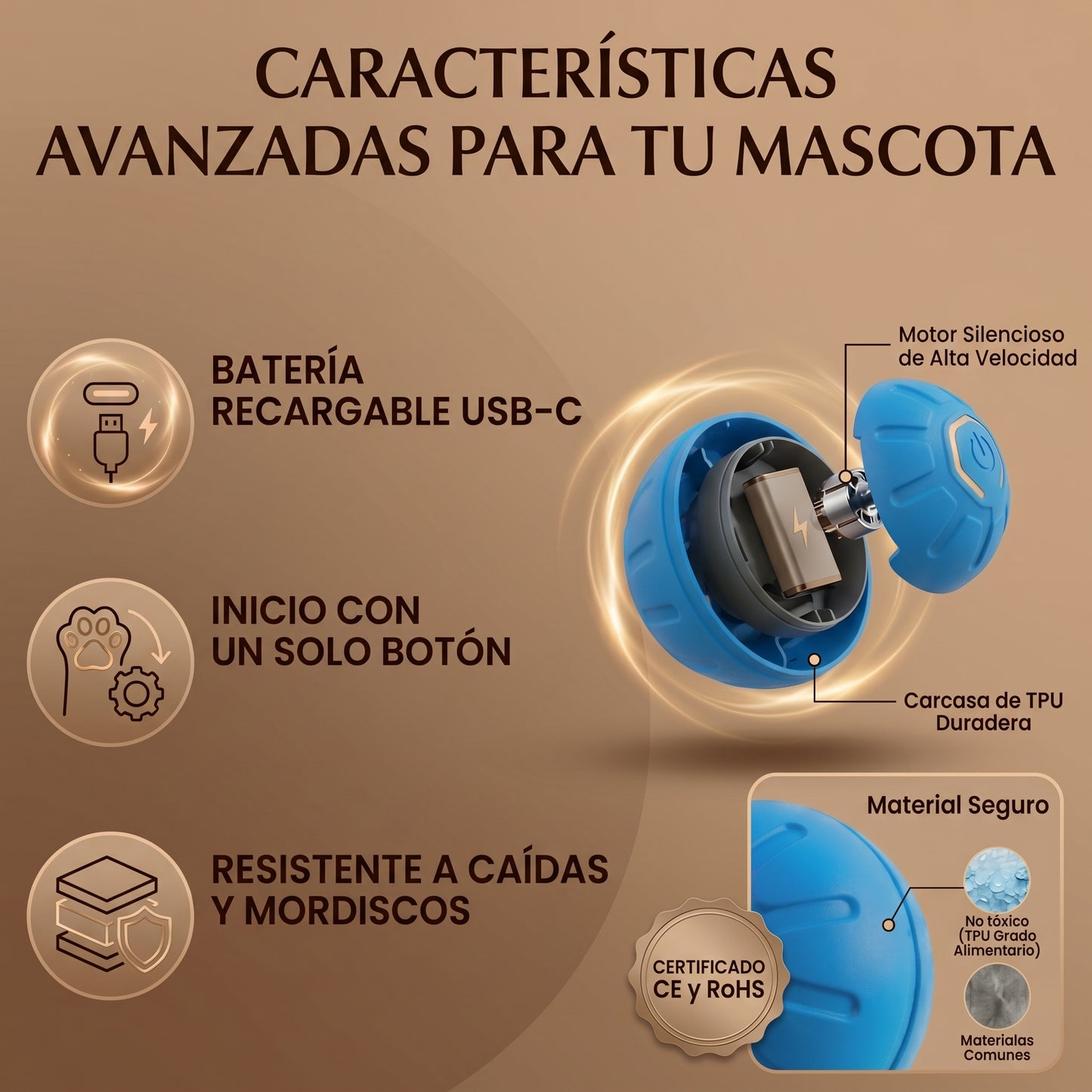 Pelota Interactiva DuoSpin 360
